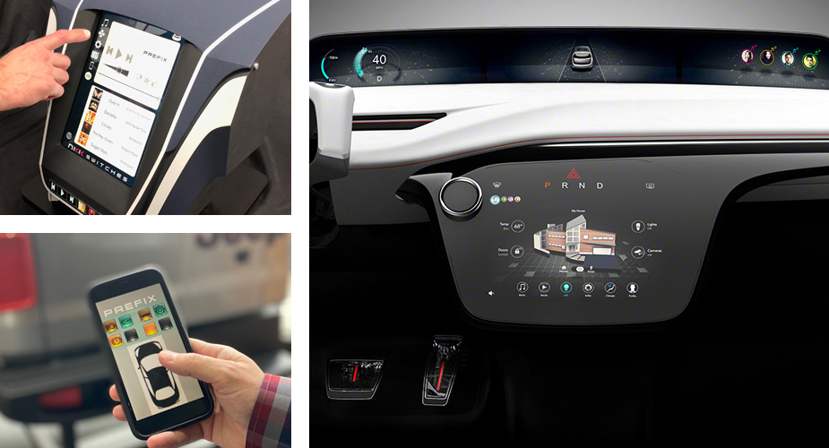 A variety of HMI (Human Machine Interface) and Infotainment examples