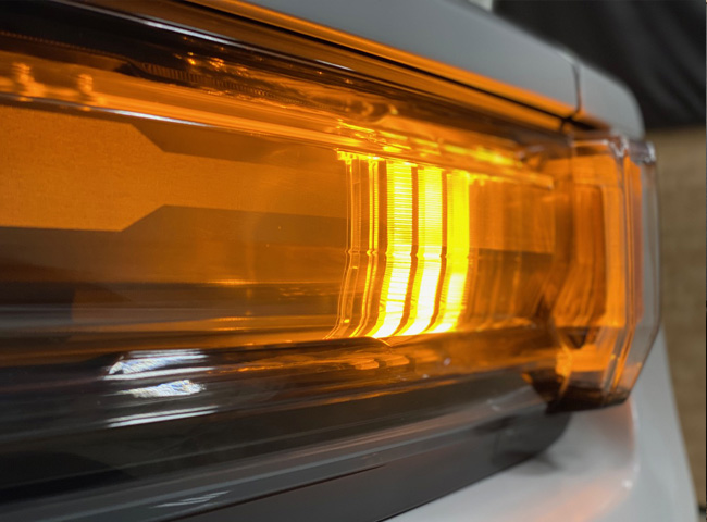 close-up of light module