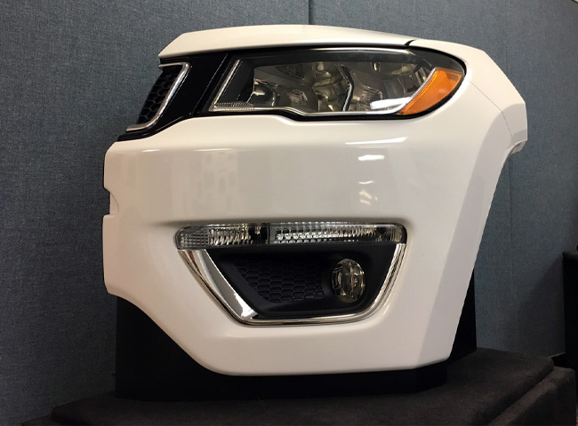 mock-up of auto corner, with lighting