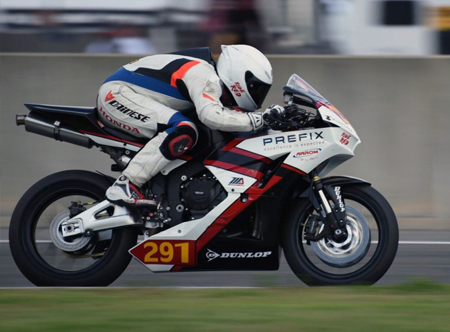 motorcycle and rider racing