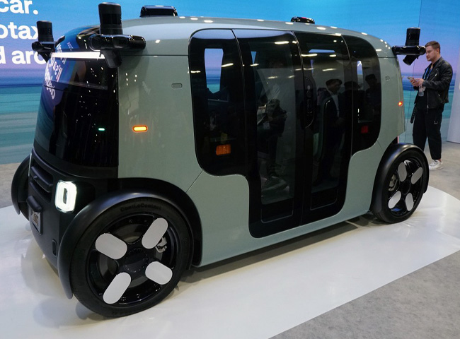 robotaxi at trade show