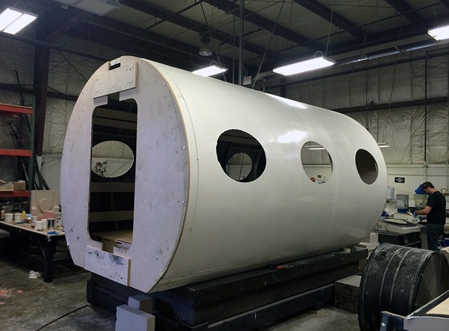 segment of fuselage mockup